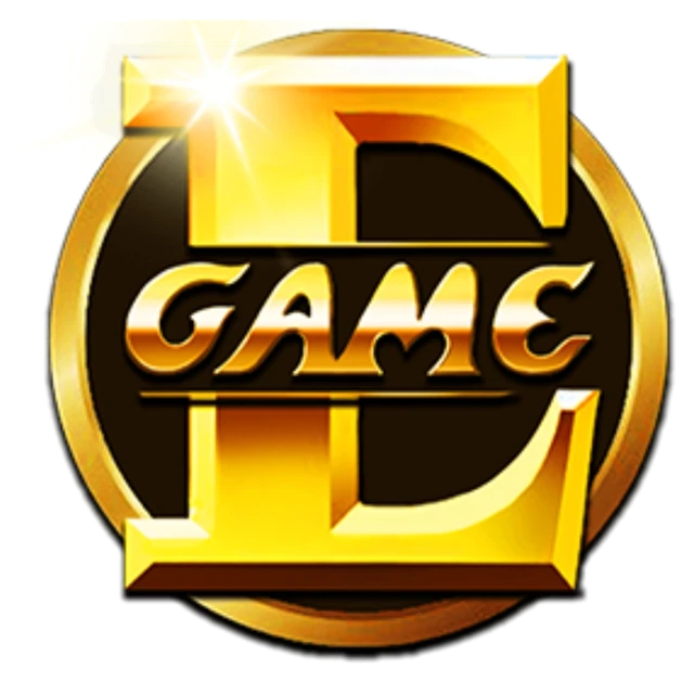 Estar (formerly EGame) logo: a gold beveled E over a gold-ringed black coin with GAME in gold script